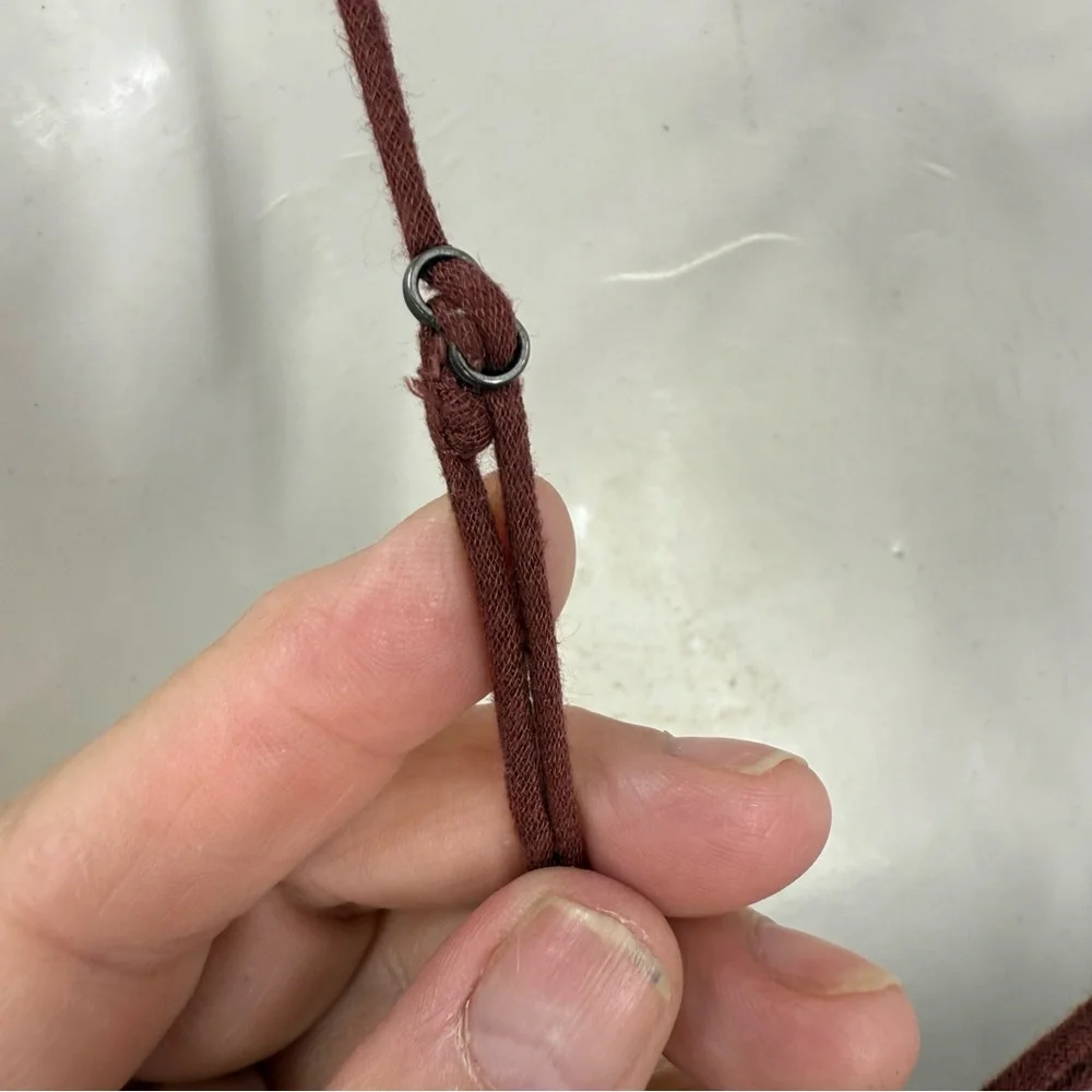 Free People Adella Brown Maxi romantic bohemian Dress with Lace Trim M - Picture 7 of 17